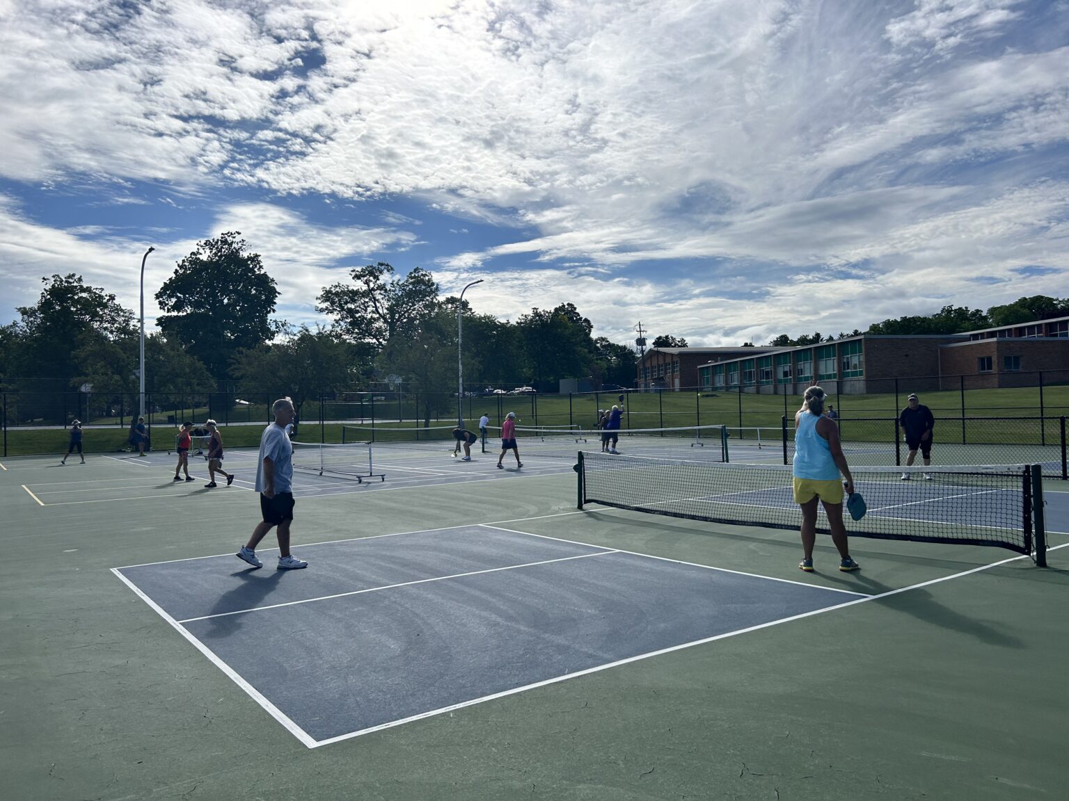 Outdoor pickleball courts at Casey Park in Auburn NY near Syracuse
