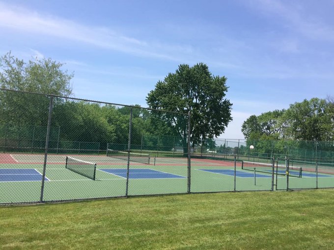 Electronics Park outdoor pickleball courts Liverpool NY