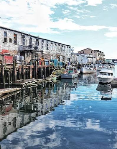 Historic Brick and Timber Waterfront Wharves in Boston