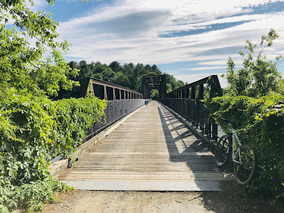 Missisquoi Valley Rail Trail winding through agricultural fields