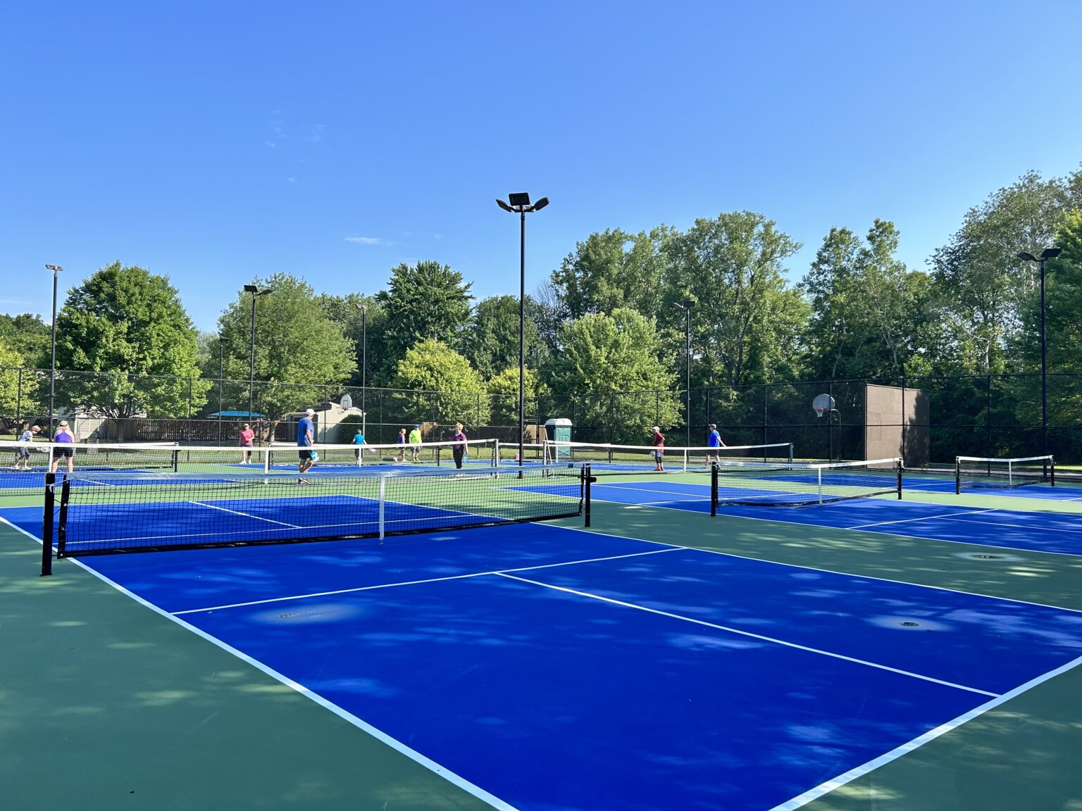 Outdoor pickleball courts in Radisson Community Baldwinsville NY