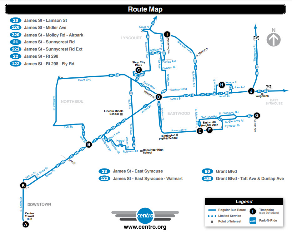 Centro Route 20 James St - East Syracuse
