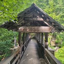 Sentinel Pine Covered Bridge at Flume Gorge
