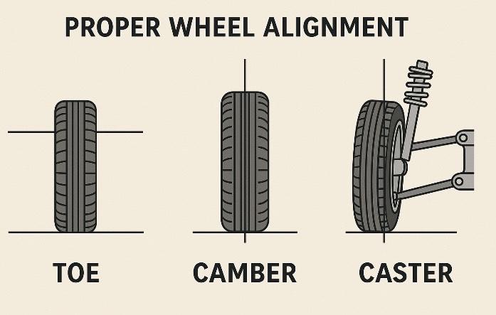 Car wheel undergoing laser tracking alignment calibration in repair shop